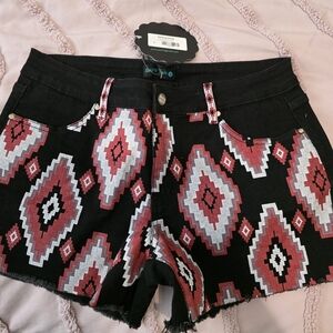 Sterling Kreek Lets Rock & Roll Shorts - Black and Red